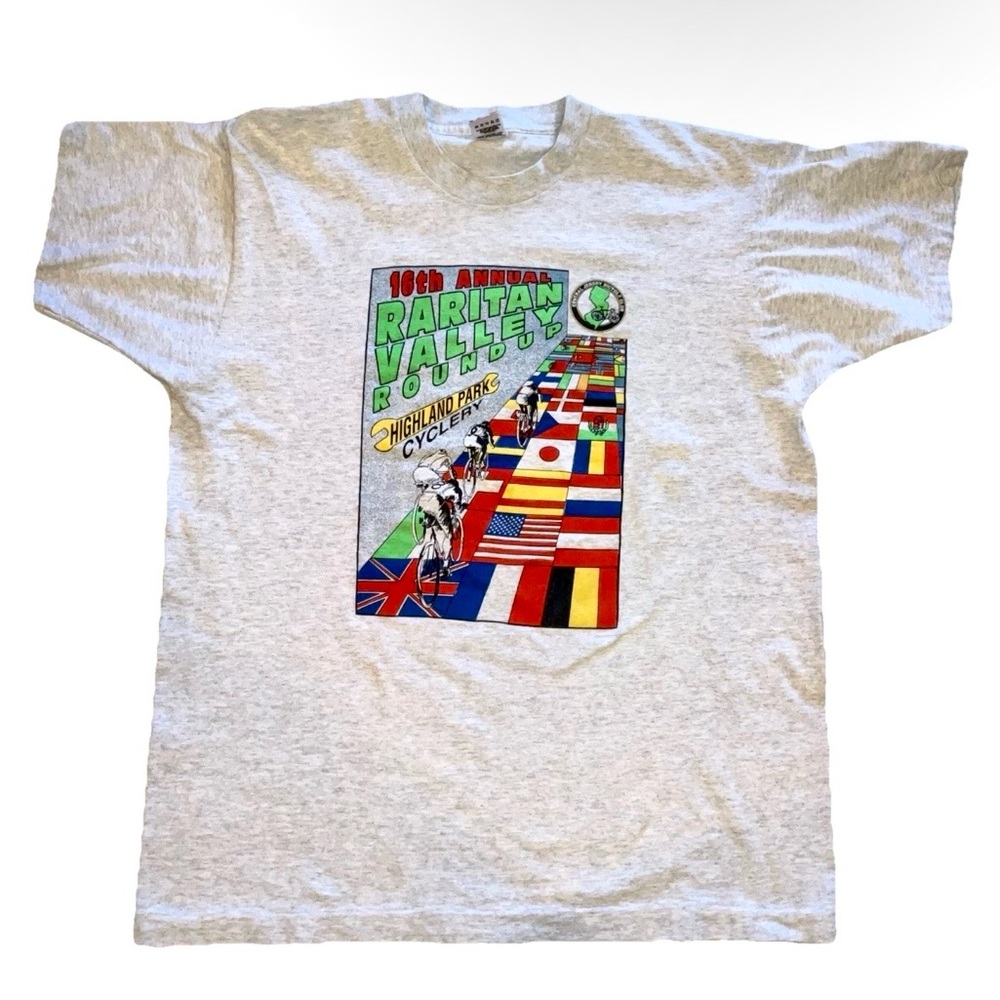 Vintage 16th Annual Raritan Valley Roundup Cycling T-Shirt XL, Made USA